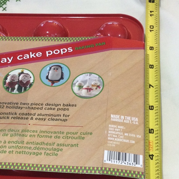⛄️🎄Nordic Ware holiday cake pop baking pan. New! - Picture 5 of 6
